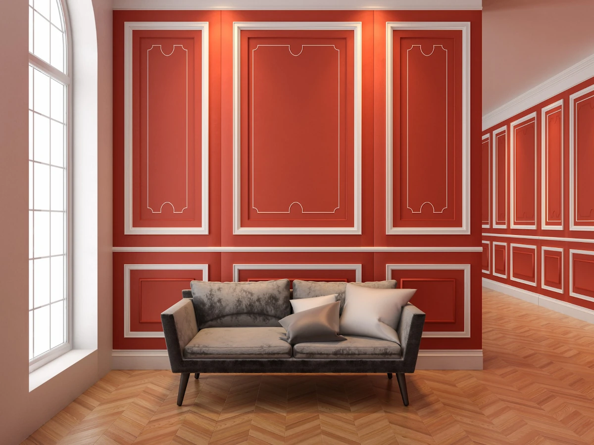 Red View Window Wall Moulding